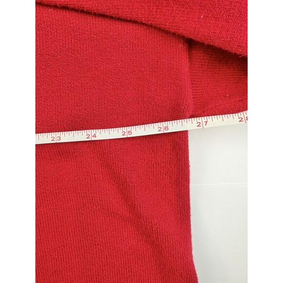 J. Jill Red Long Sleeve Oversized Warm Comfy Sweater Pockets Size XL Tall - Picture 6 of 8
